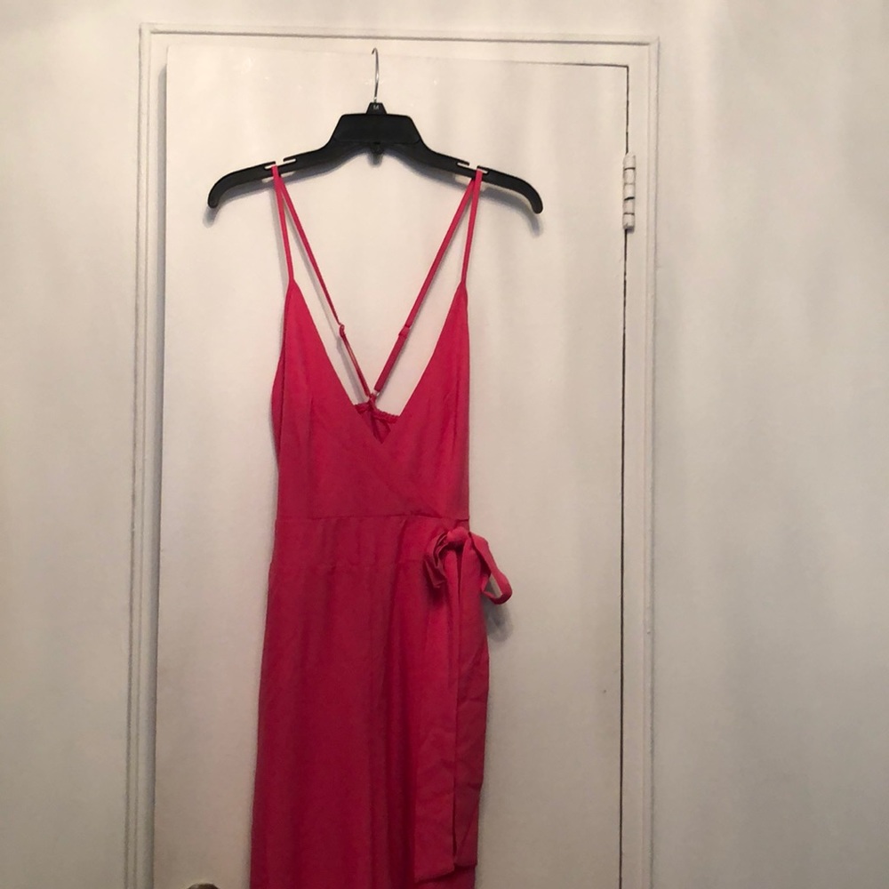 Hot pink jumpsuit